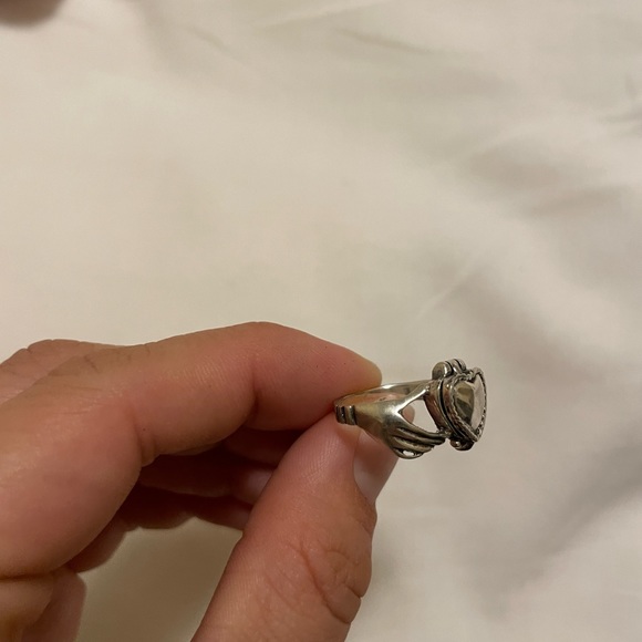 Vintage Victorian Heart Poison Box Statement Ring 925 Sterling Silver Size 7.5 - Picture 9 of 15